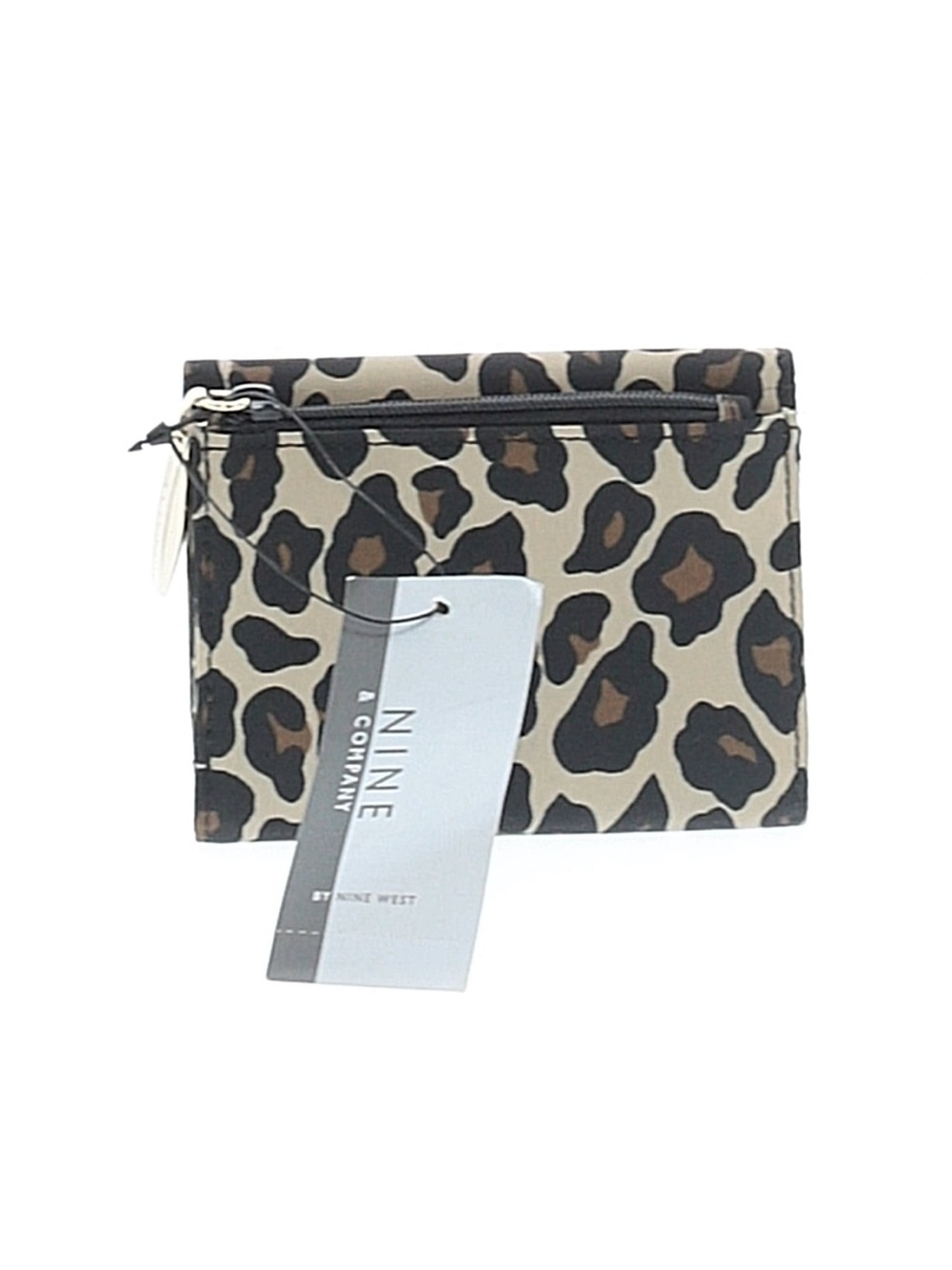 Leopard Print Zip Pouch - Brown/Black